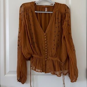 Free People Midnight Shimmer Blouse